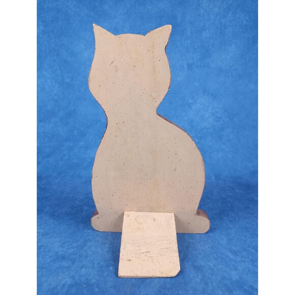 Large Cat Shelf Decor Desk Decor With Easel Or Door Stop With Shim - Picture 7 of 8